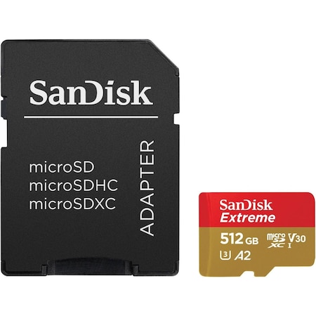 Cb Distributing 512 GB Class 3-UHS-I U3 V30 SanDisk Extreme microSDXC Card ST3291357